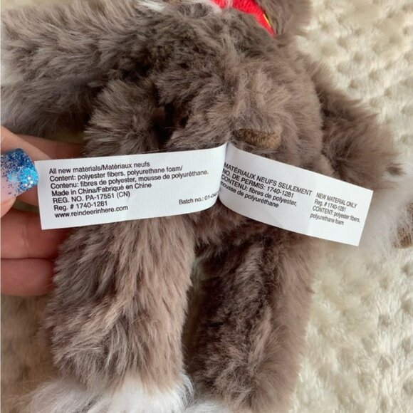 Reindeer In Here Brown Reindeer Stuffed Animal Plush Toy - Picture 7 of 8